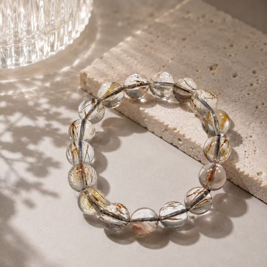 Natural Super Seven Quartz Crystal Bracelet