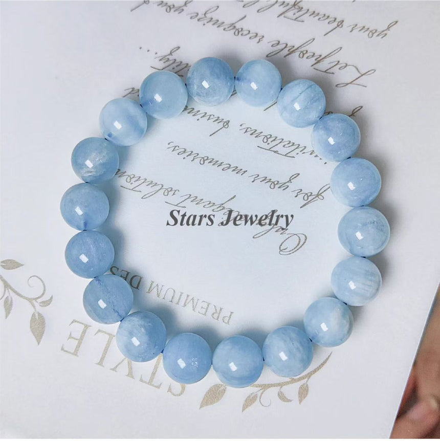 Natural Aquamarine Crystal Bracelet