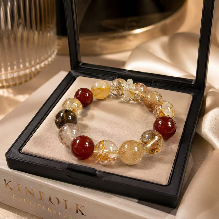 Natural Harmony Mixed Gemstone Crystal Bracelet