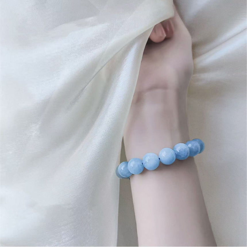 Natural Aquamarine Crystal Bracelet