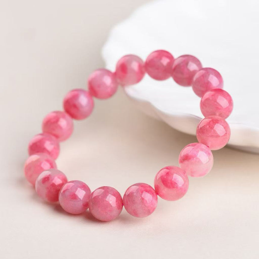 Natural Sakura Rhodonite Crystal Bracelet