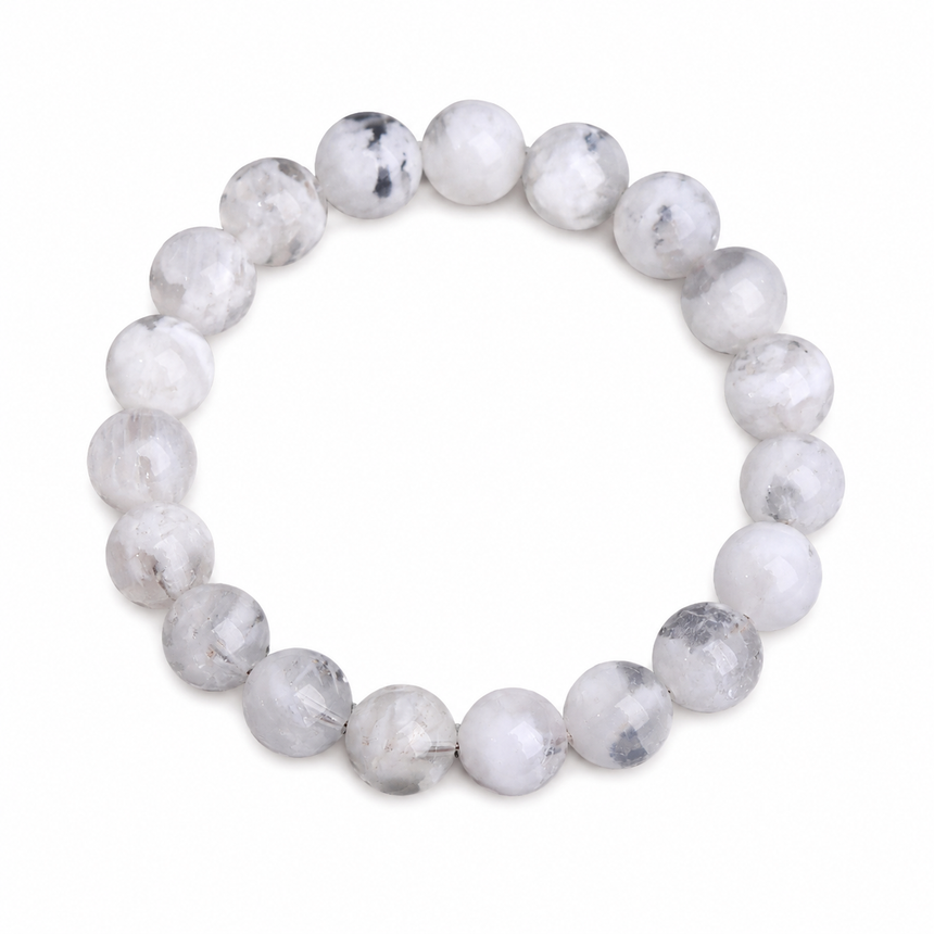 Natural White Phantom Quartz Bracelet