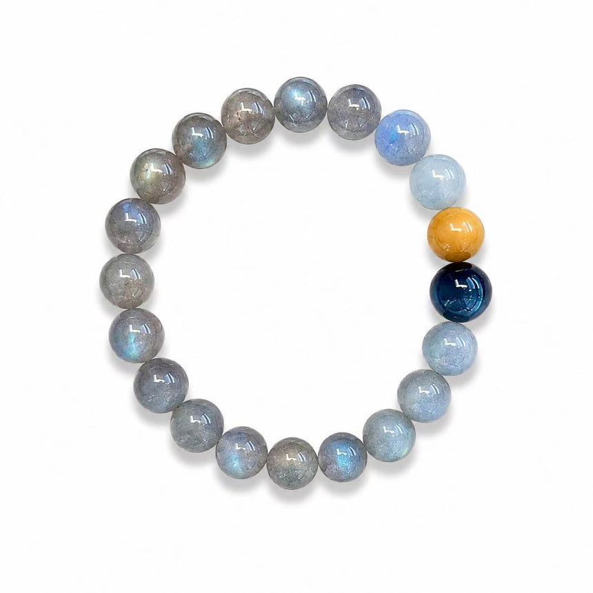 Labradorite & Blue Tiger Eye Crystal Bracelet