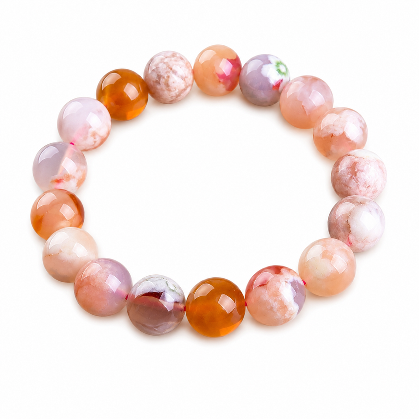Sakura Blossom Agate Crystal Bracelet