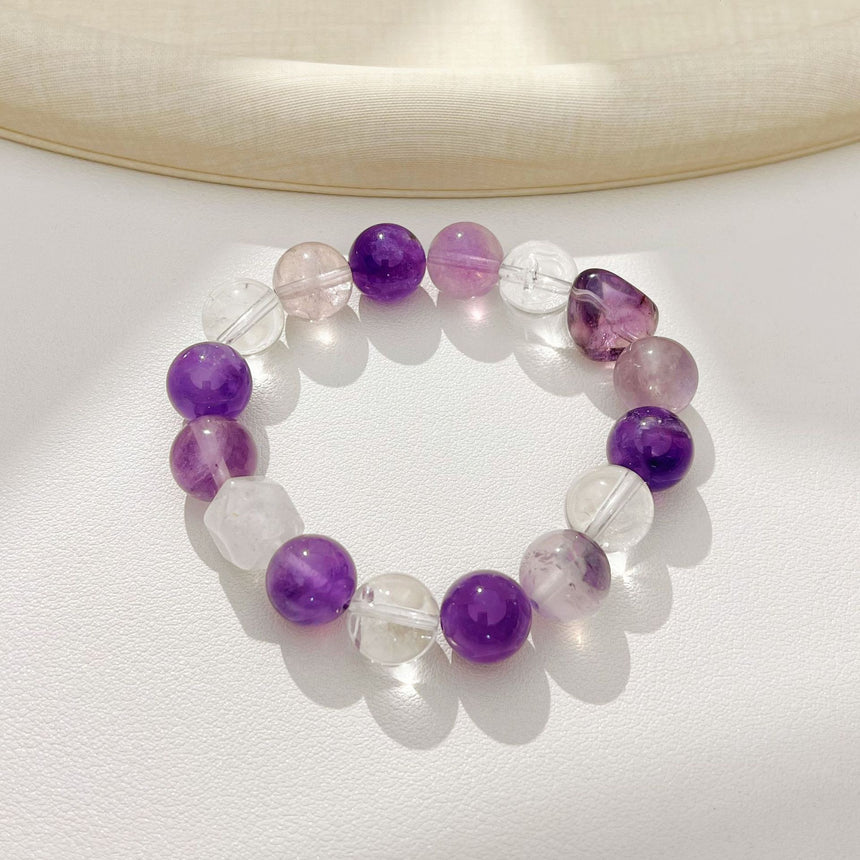 Amethyst Clear Quartz Harmony Bracelet