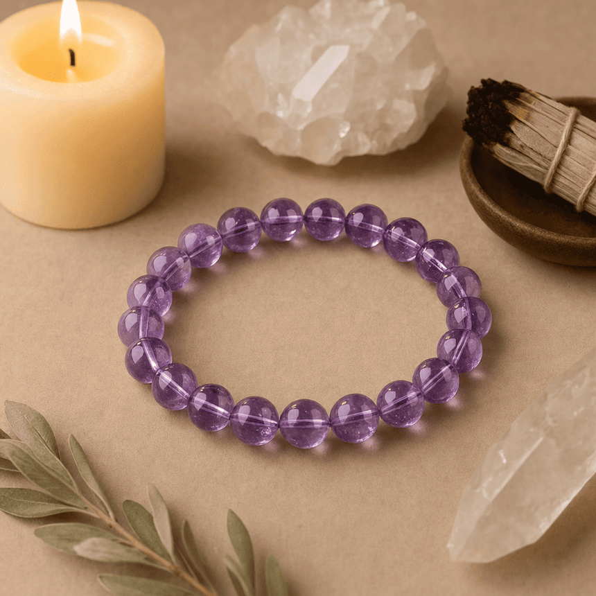Amethyst Crystal Bracelet "Temptation of Hawaii"