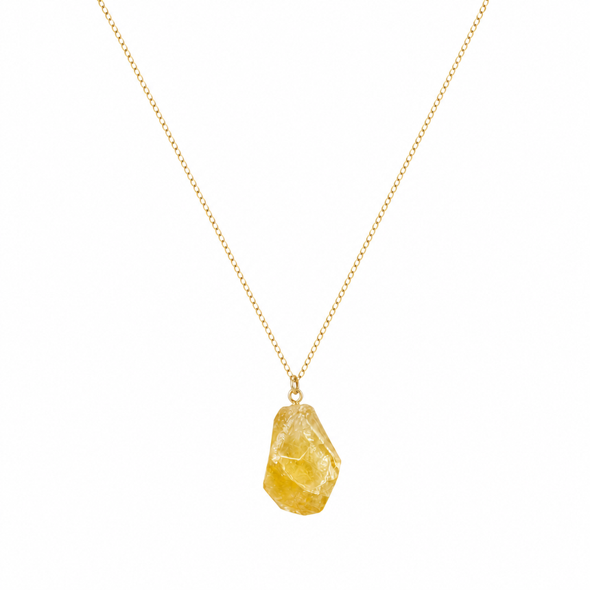 Citrine Crystal Necklace "Love in The Afternoon"