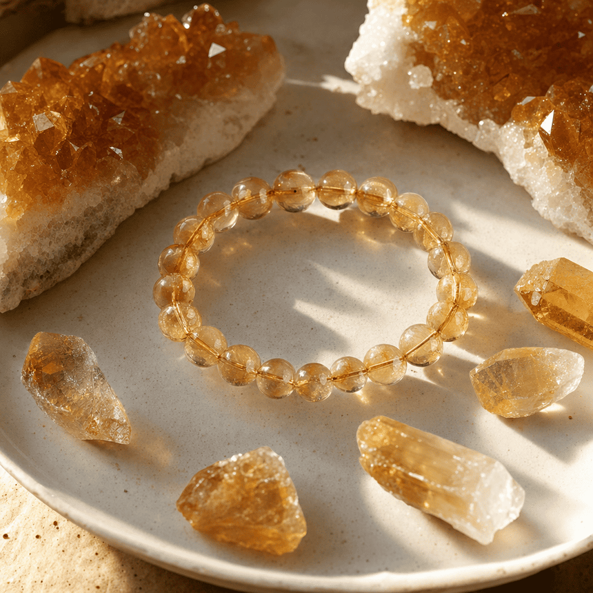 Citrine Crystal Bracelet "The Old Roman Times"