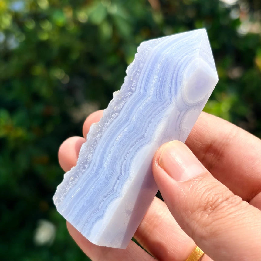 Druzy Blue Lace Agate "Summer's Afternoon"