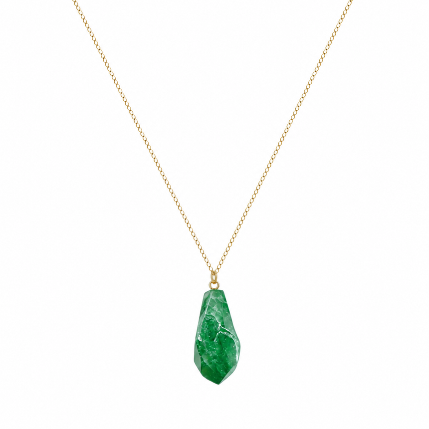 Green Crystal Necklace "Thallo's Mission"