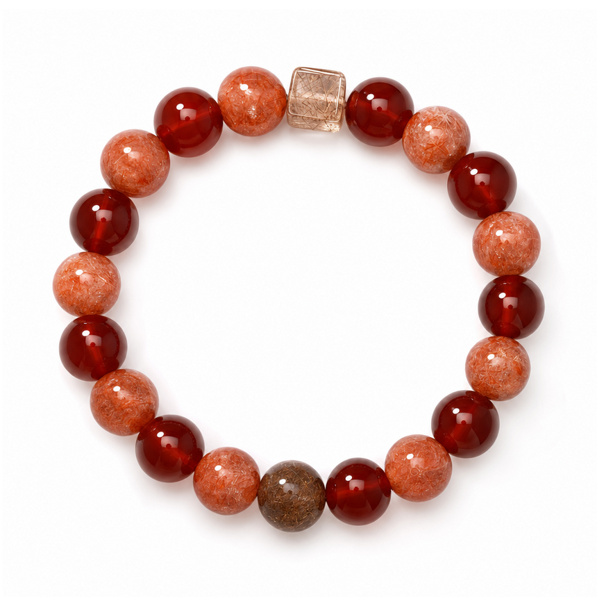 Red Crystal Bracelet "Circle of Courage"