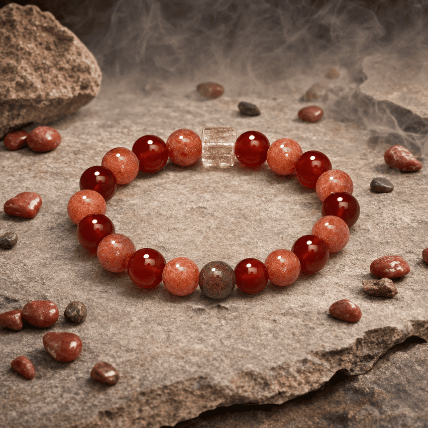 Red Crystal Bracelet "Circle of Courage"