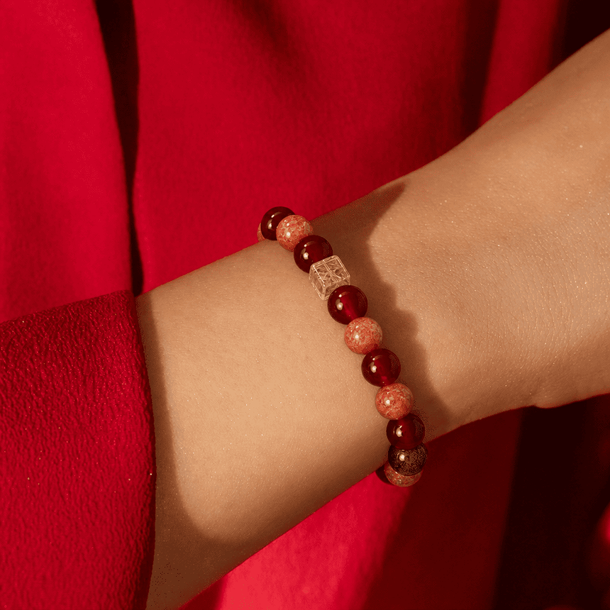 Red Crystal Bracelet "Circle of Courage"