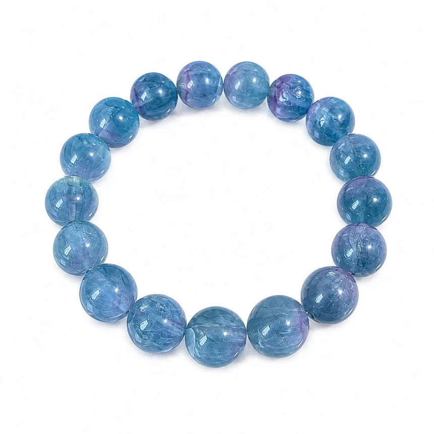 Natural Blue Apatite Crystal Beaded Genuine Gemstone Bracelet