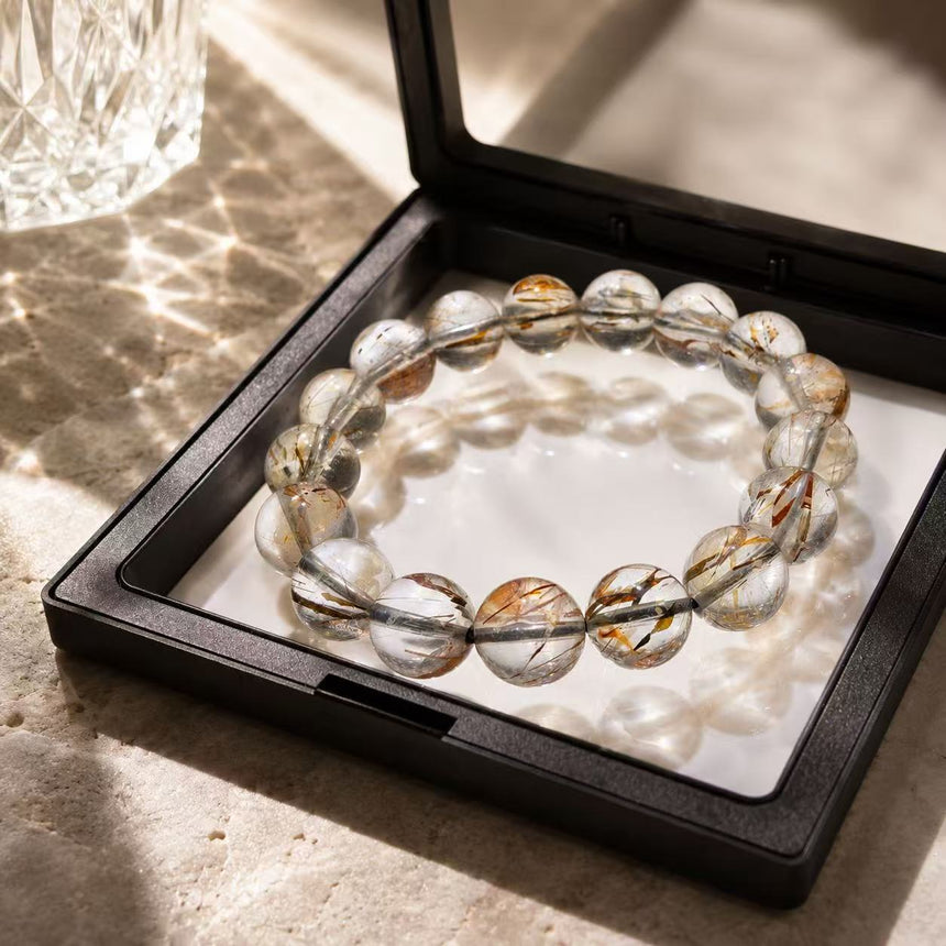 Natural Super Seven Quartz Crystal Bracelet