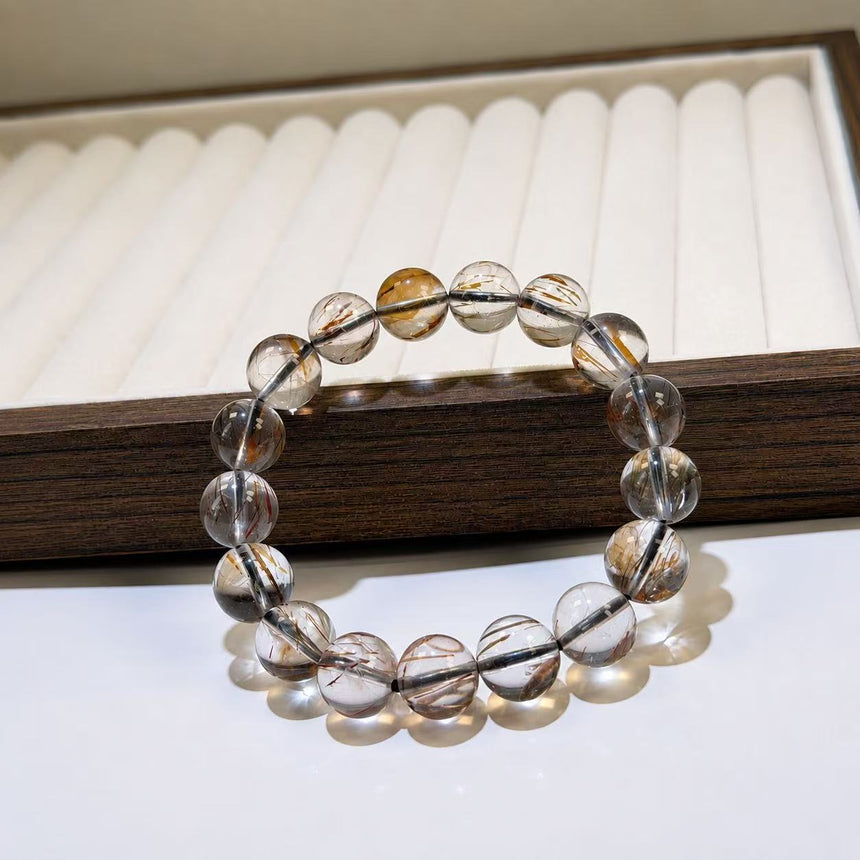 Natural Super Seven Quartz Crystal Bracelet