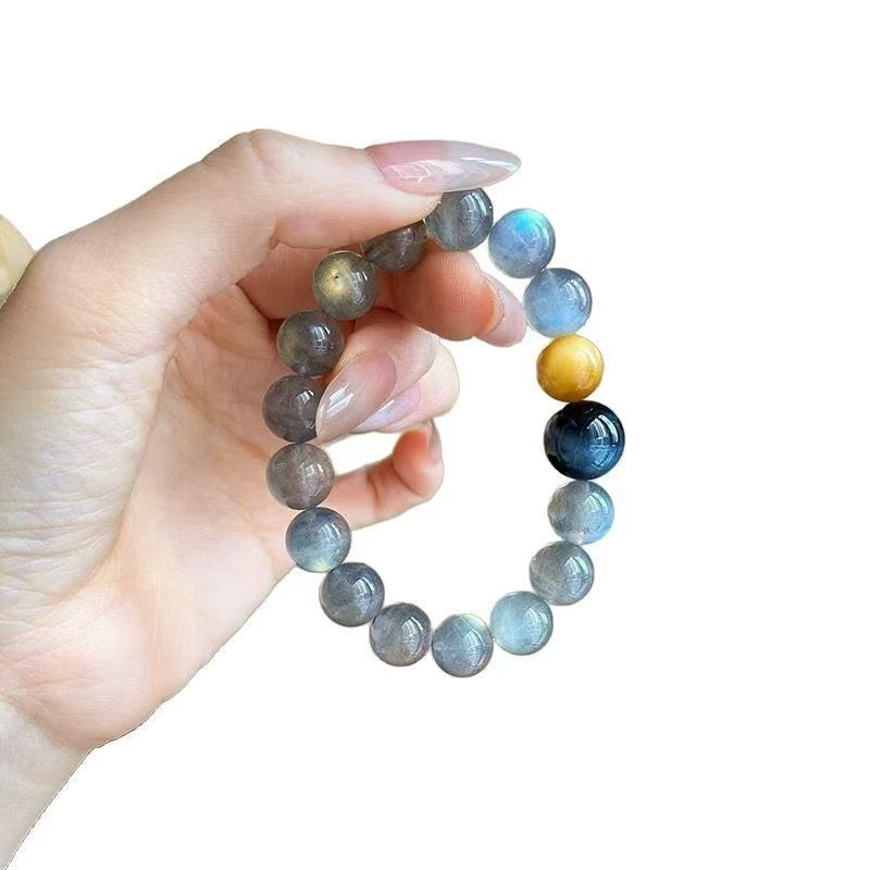 Labradorite & Blue Tiger Eye Crystal Bracelet