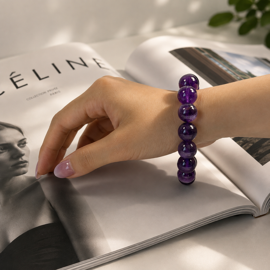 Natural Amethyst Crystal Bracelet