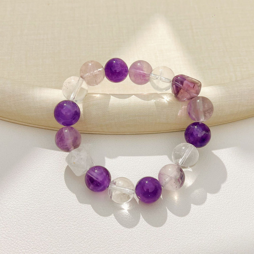 Amethyst Clear Quartz Harmony Bracelet