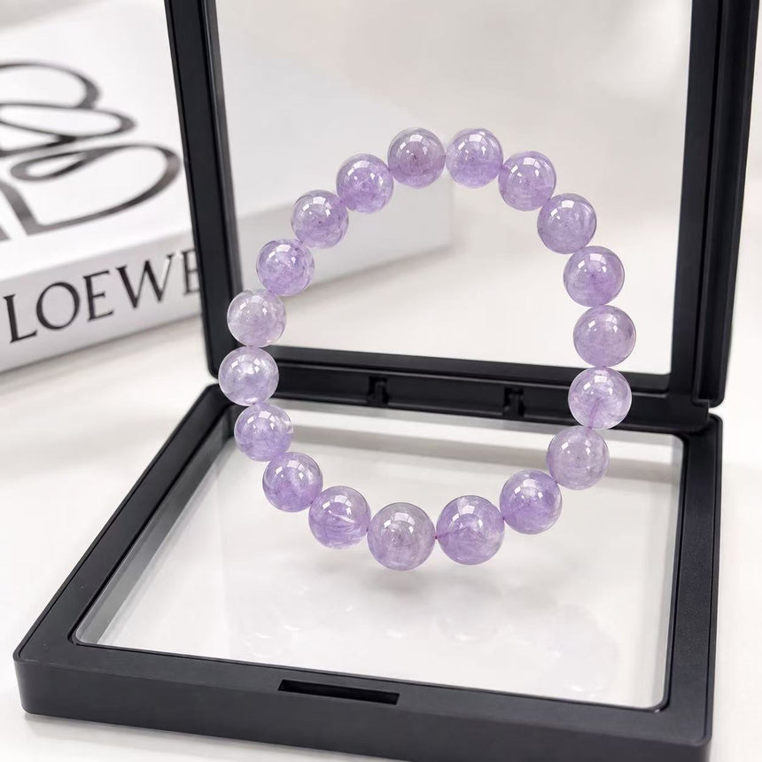 Natural Amethyst Crystal Bracelet – Genuine Purple Gemstone