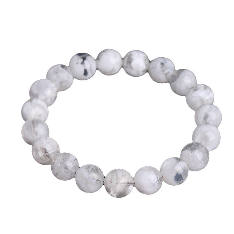 Natural White Phantom Quartz Bracelet