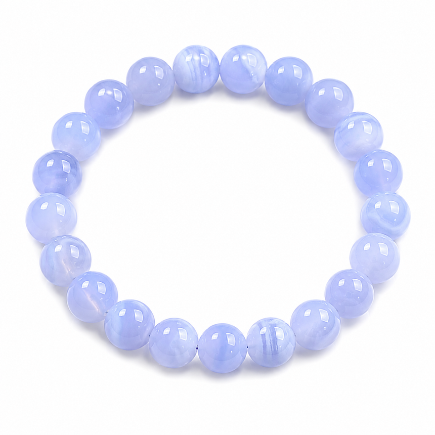 Natural Blue Lace Agate Bracelet