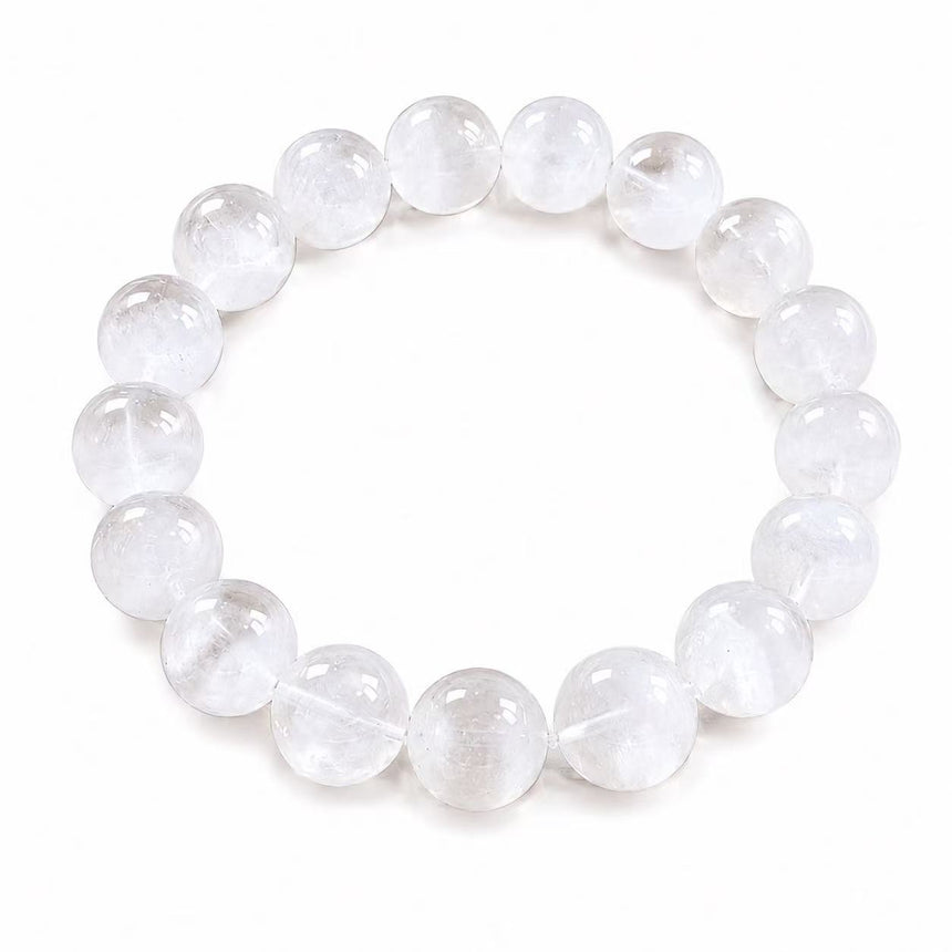 Natural White Moonstone Crystal Beaded Bracelet