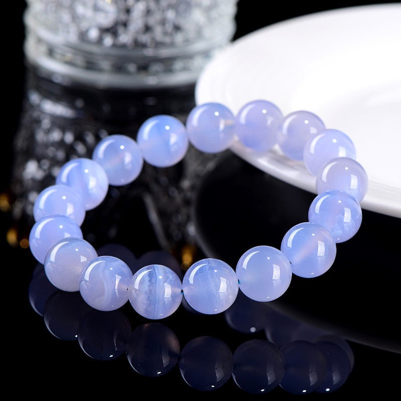 Natural Blue Lace Agate Bracelet