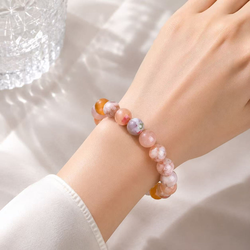 Sakura Blossom Agate Crystal Bracelet
