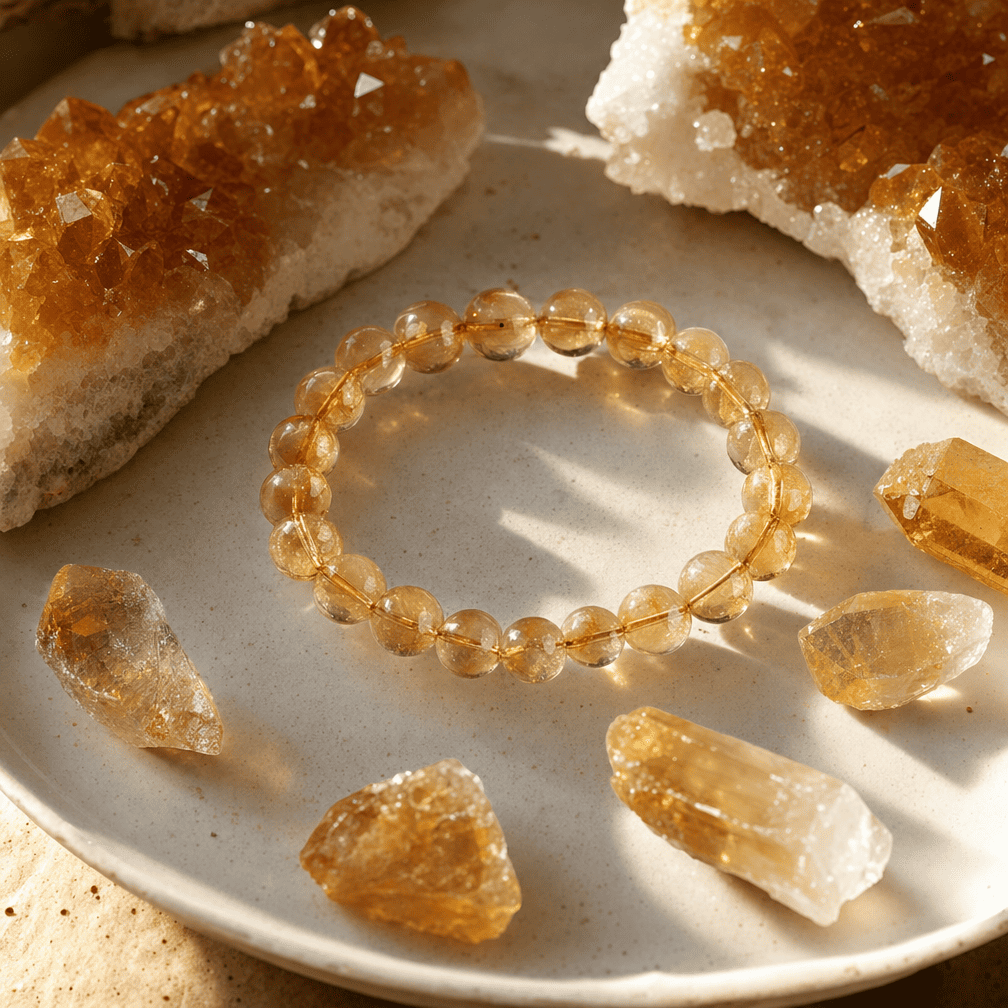 Citrine Crystal Bracelet "The Old Roman Times"