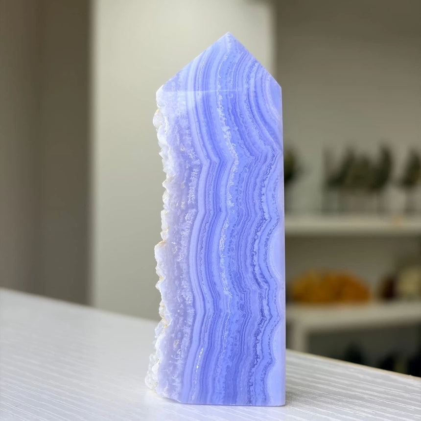 Druzy Blue Lace Agate "Summer's Afternoon"