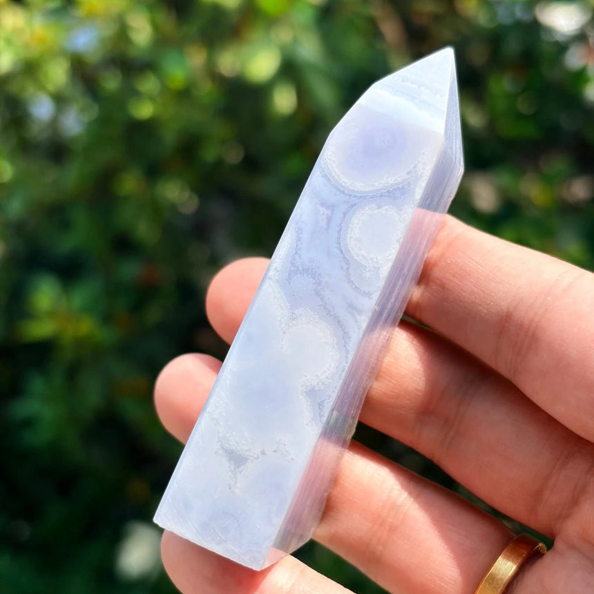Druzy Blue Lace Agate "Summer's Afternoon"