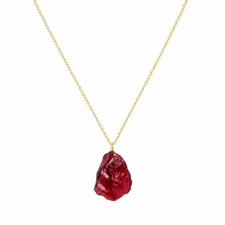 Red Crystal Necklace "The Count Dracula"