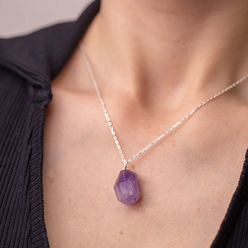 amethyst crystal necklace