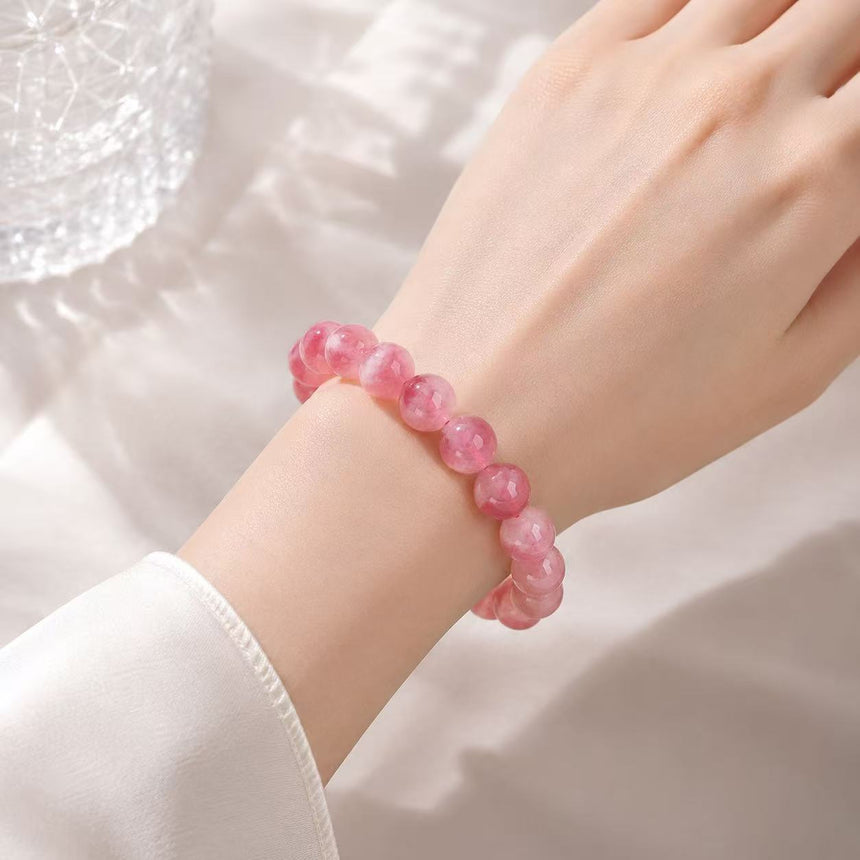 Natural Sakura Rhodonite Crystal Bracelet