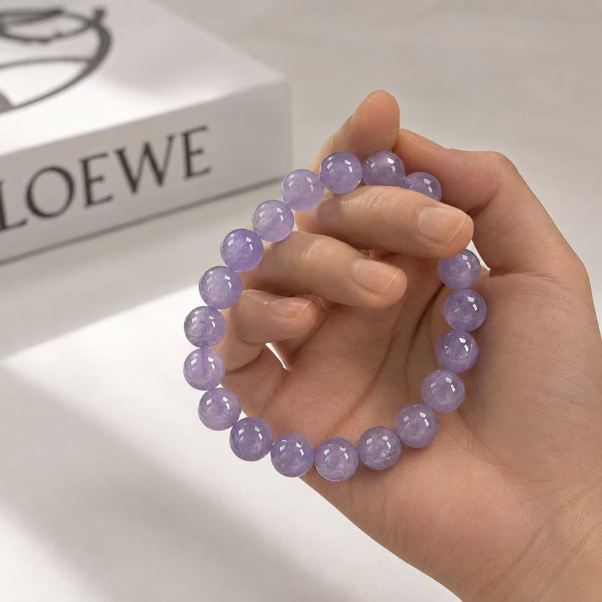 Natural Amethyst Crystal Bracelet – Genuine Purple Gemstone
