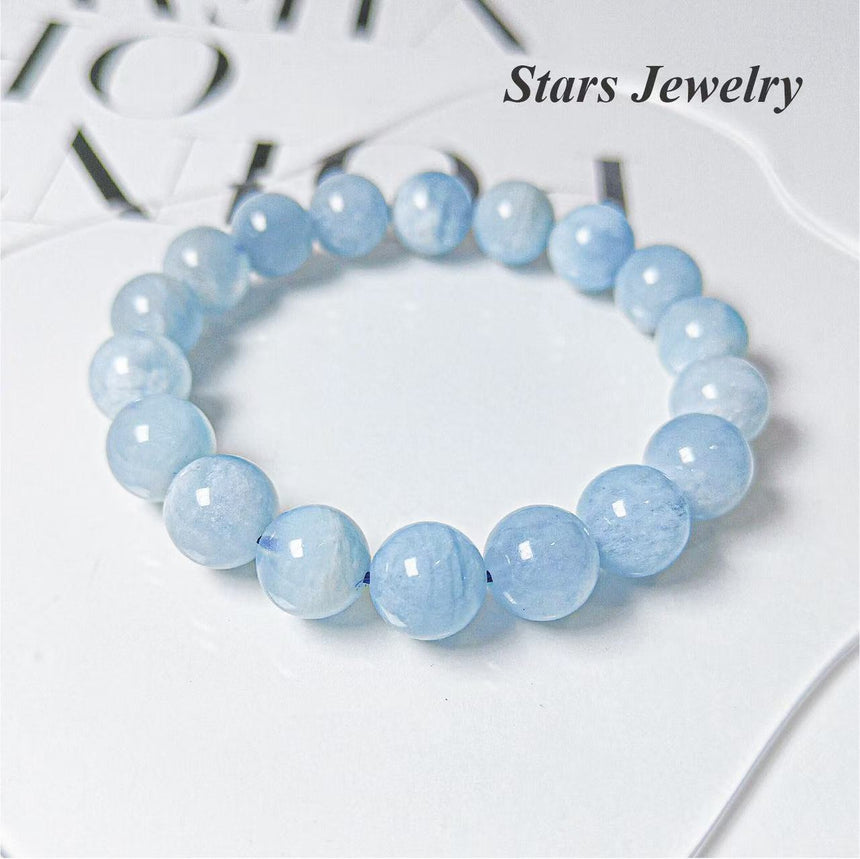 Natural Aquamarine Crystal Bracelet