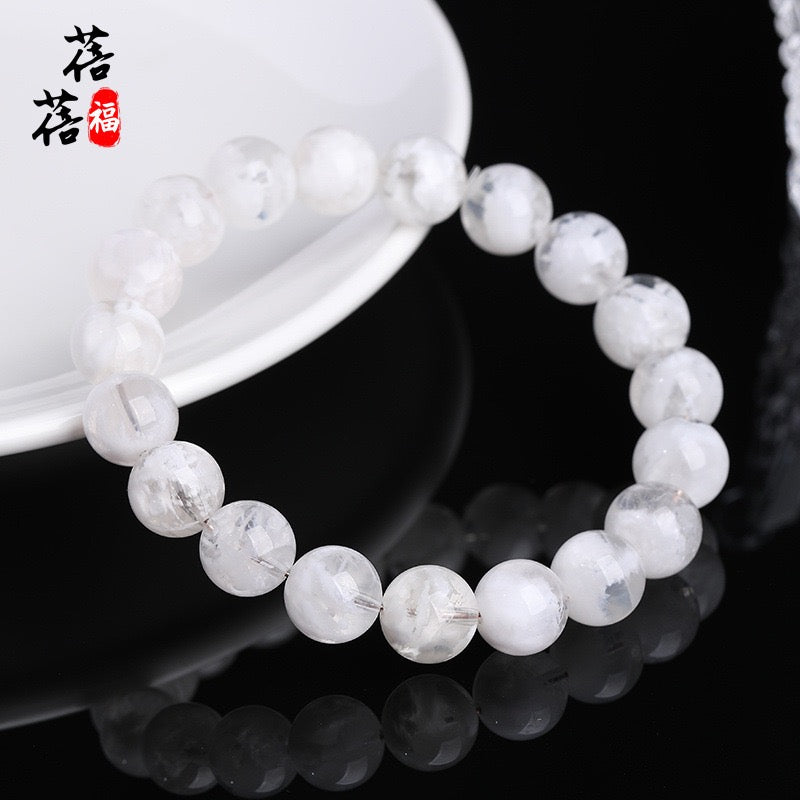Natural White Phantom Quartz Bracelet