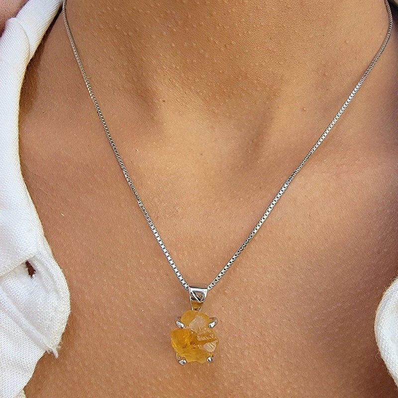 citrine crystal necklaces