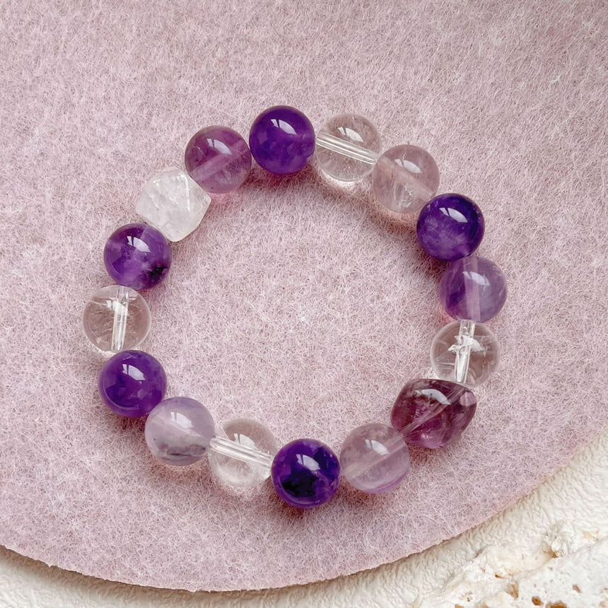 Amethyst Clear Quartz Harmony Bracelet