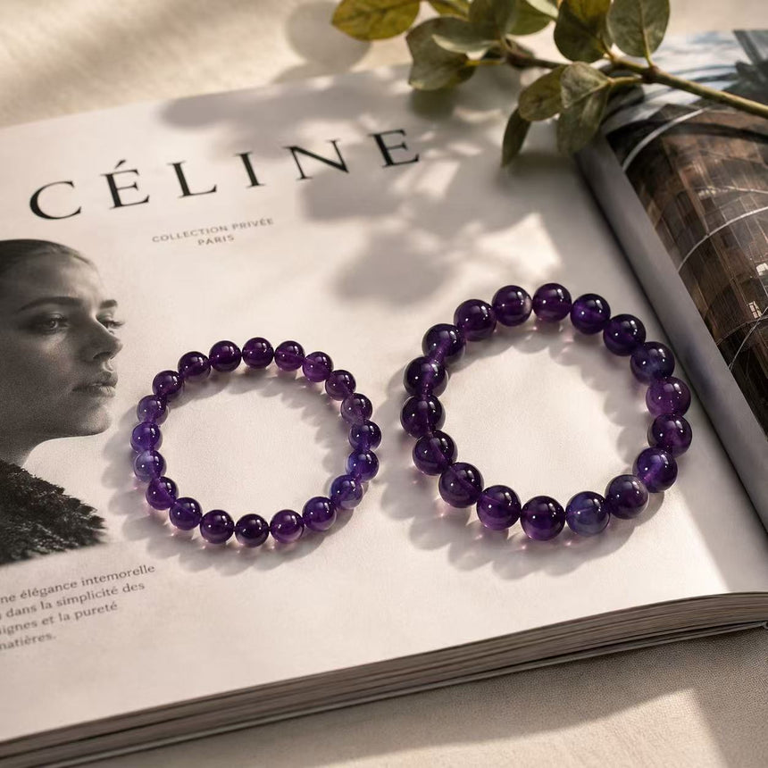 Natural Amethyst Crystal Bracelet
