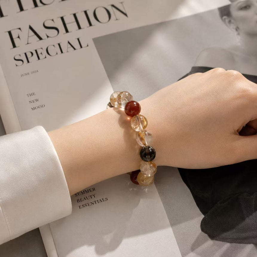 Natural Harmony Mixed Gemstone Crystal Bracelet